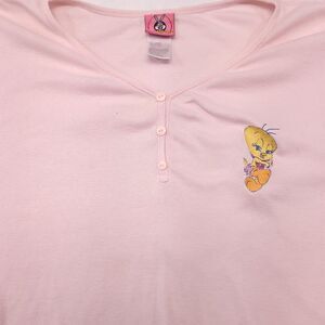 Looney Tunes Casual Short Sleeve Pullover T Shirt Womens Size 2XL Pink